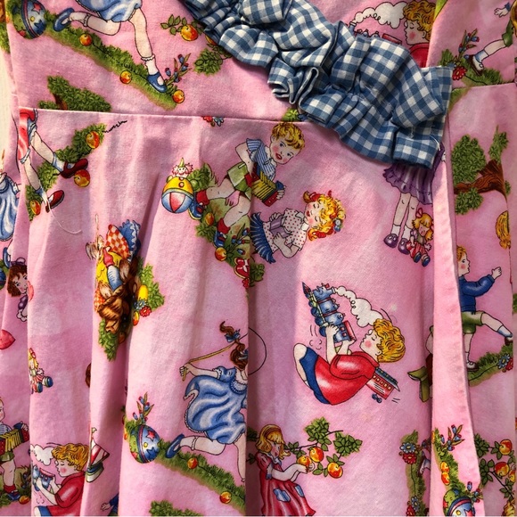 Girls Handmade Wraparound Nostalgic Dress - Picture 4 of 12